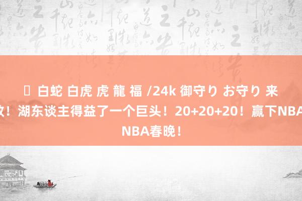 ✨白蛇 白虎 虎 龍 福 /24k 御守り お守り 来往见效！湖东谈主得益了一个巨头！20+20+20！赢下NBA春晚！